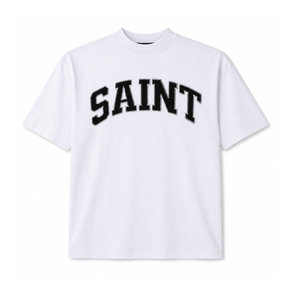 SAINT Heavyweight Thick White/Black T-Shirt