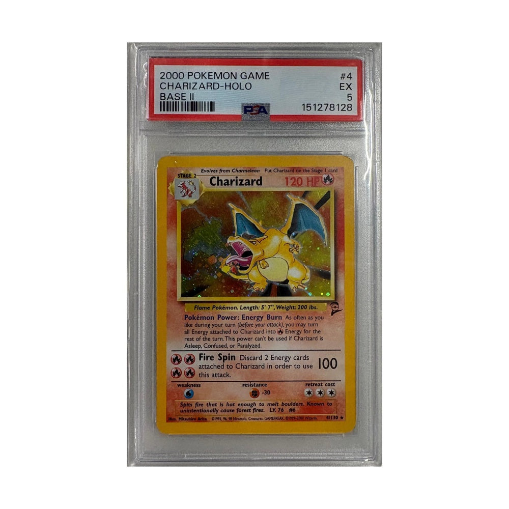 Pokémon Charizard Holo 4/130 Base Set 2 (2000)