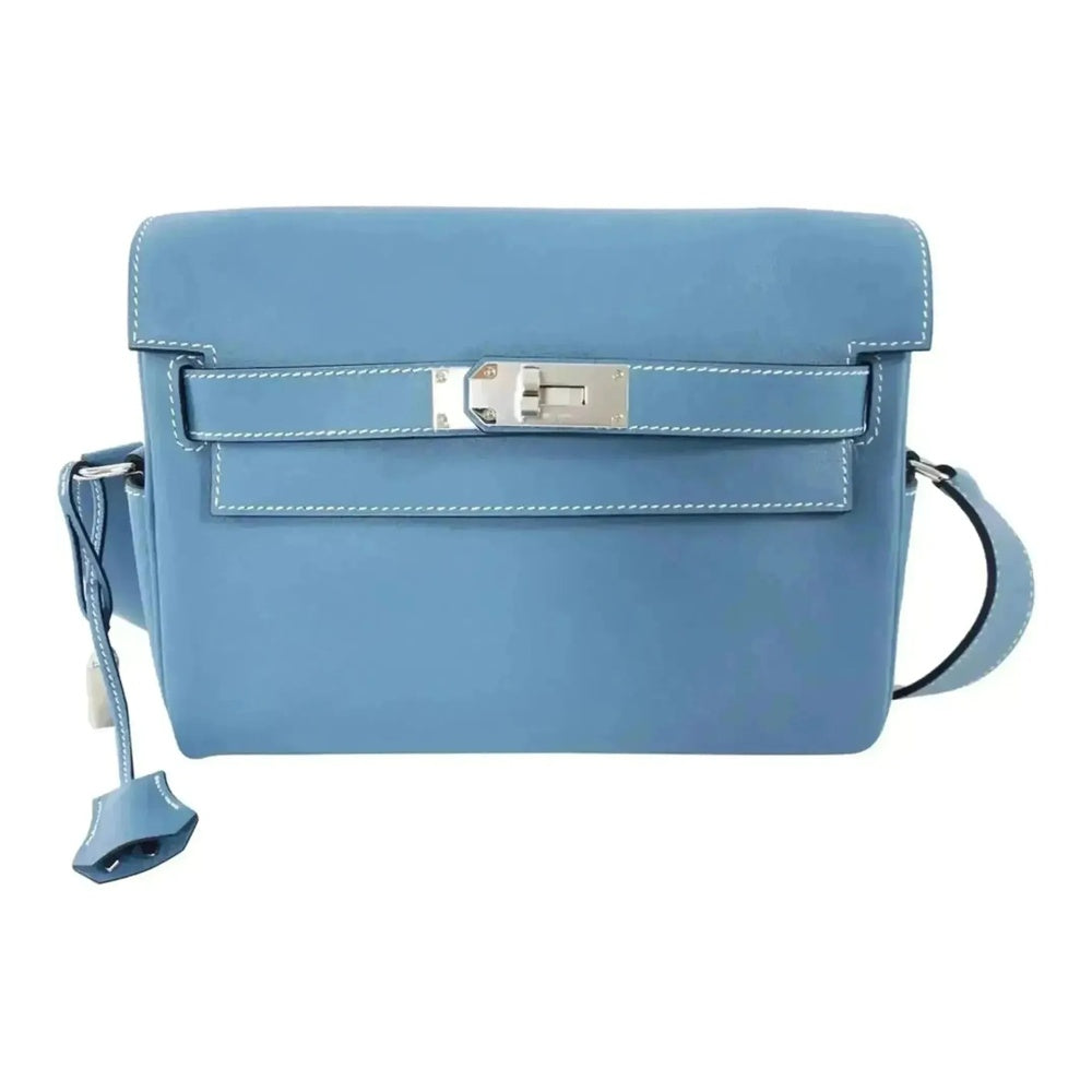 Hermès Kelly Messenger PM Evercolor New Blue Jean Palladium Hardware