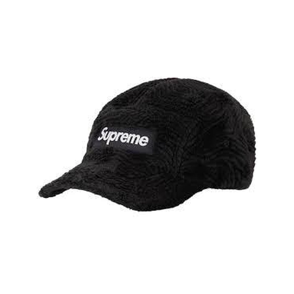 Supreme Swirl Fleece Camp Cap Black