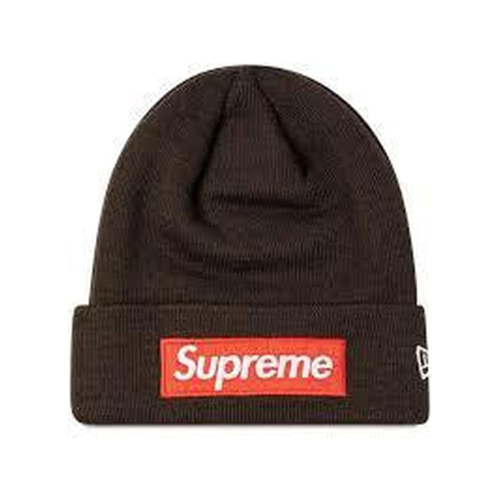 Supreme New Era Box Logo Beanie Brown