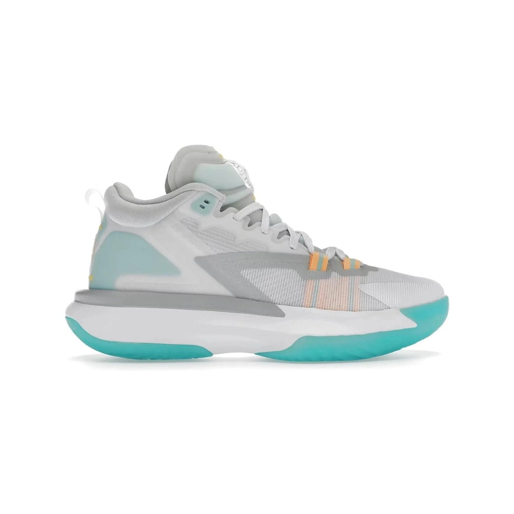 Jordan Zion 1 White Dynamic Turquoise