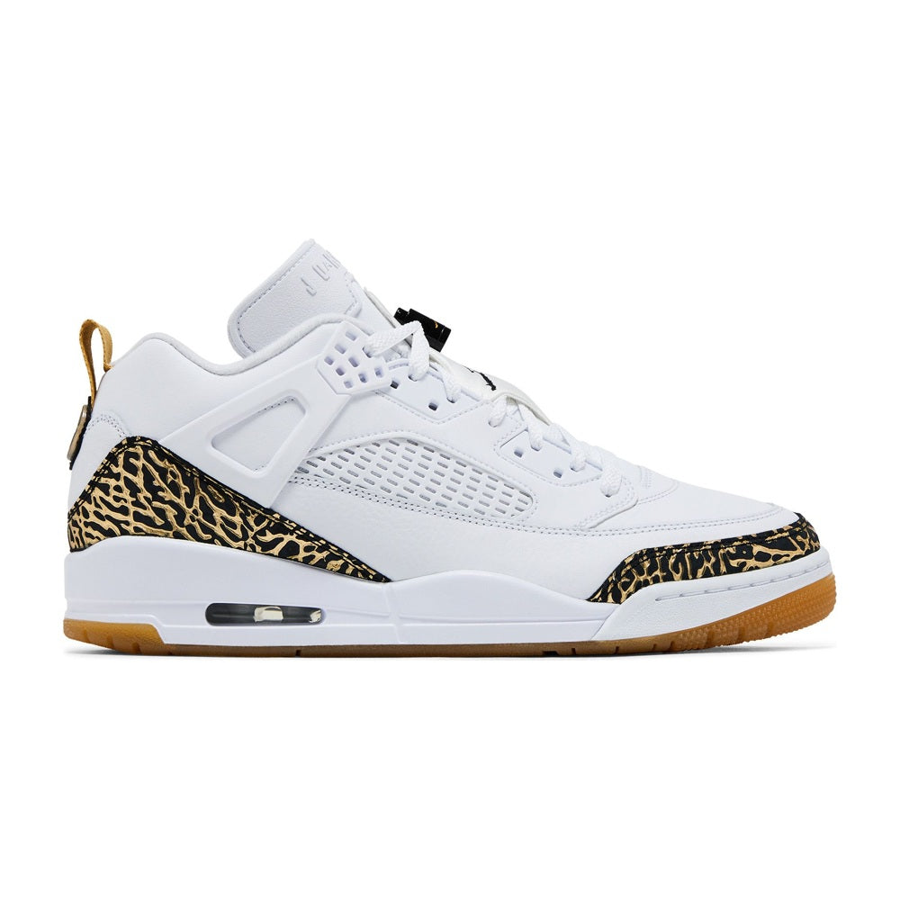 Jordan Spizike Low White Metallic Gold