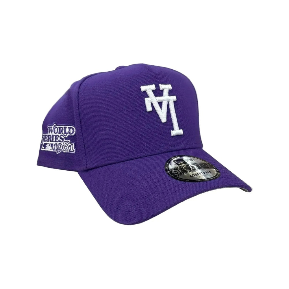 New Era 9FORTY A-Frame Los Angeles Dodgers Upside Down World Series 1981 Purple