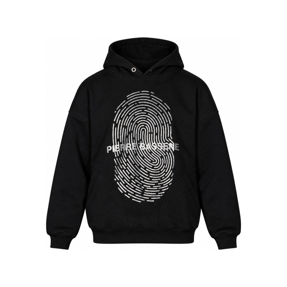 Pierre Bassene GLITTA Fingerprint Hoodie Black