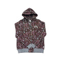 Pierre Bassene World City Camo Zip Hoodie Burgundy