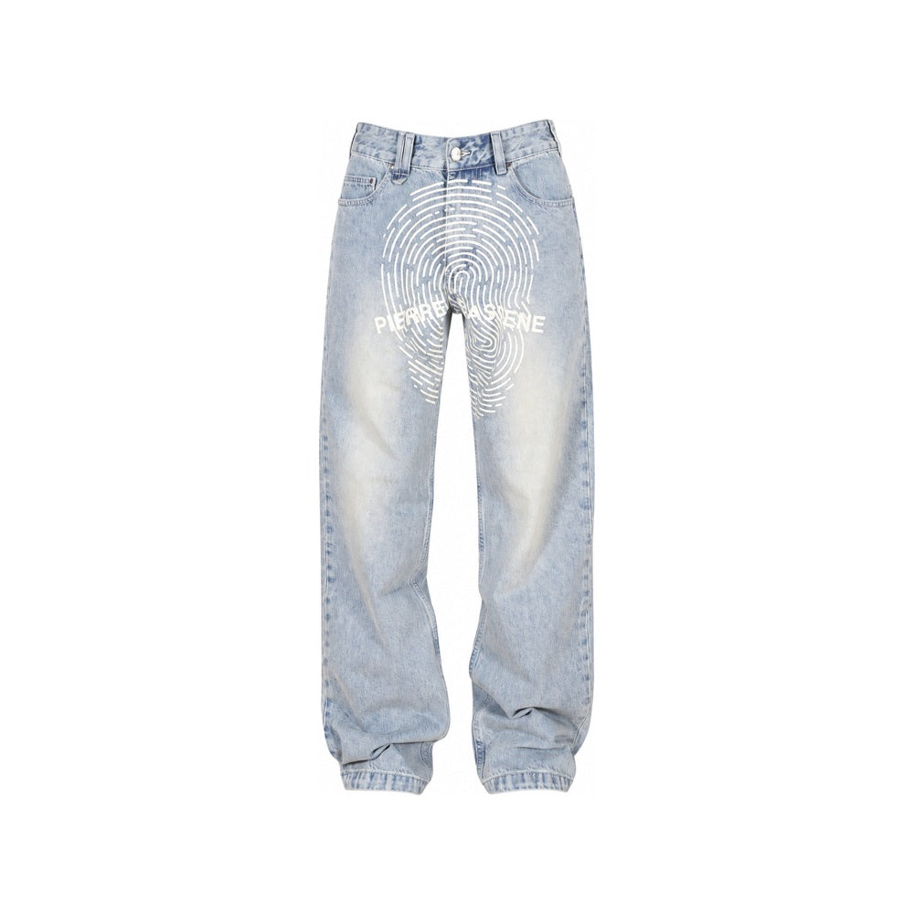 Pierre Bassene Fingerprint LightWash Denim Light Blue