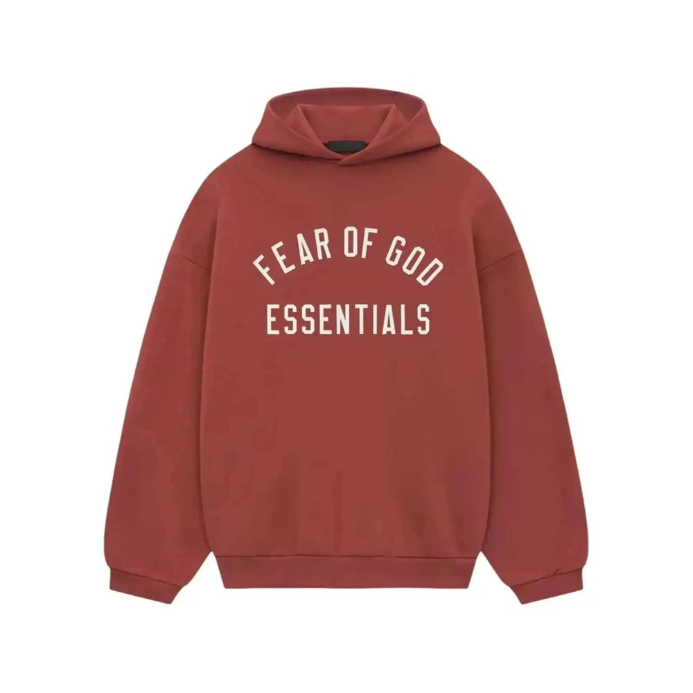 Fear of God Essentials Fleece Hoodie Crimson