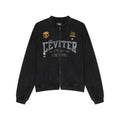 Léviter College Acid Wash Crewneck Zip-Up