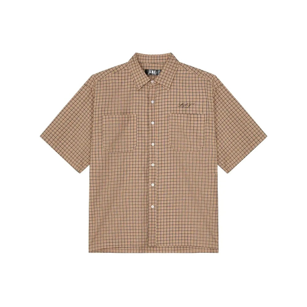 Léviter LVT Étoile Short Sleeve Shirt Coffee Brown Plaid