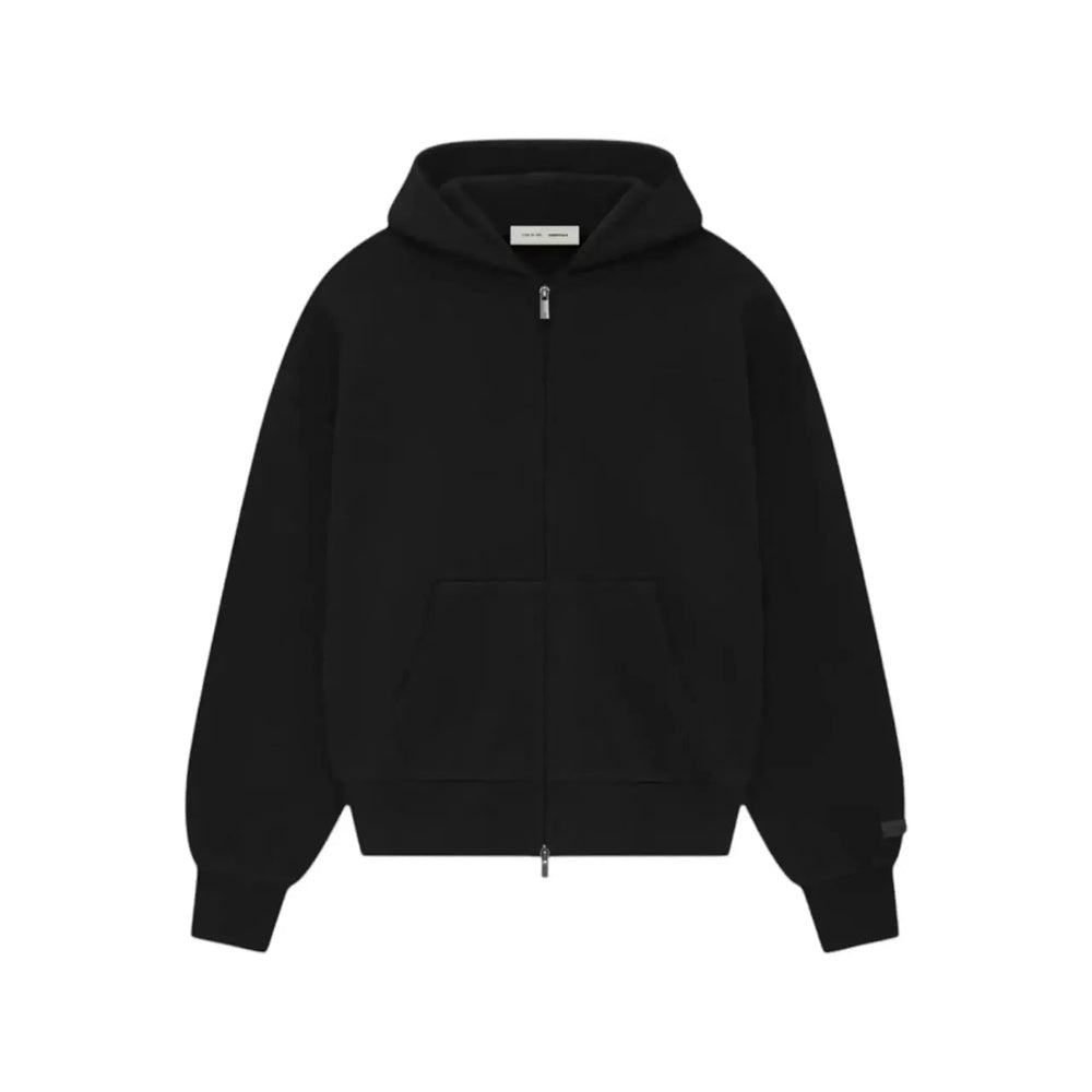 Fear of God Essentials Classic Full Zip-Up Hoodie Jet Black