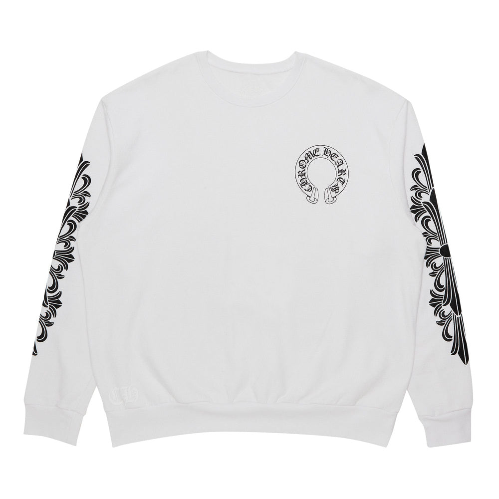 Chrome Hearts Horseshoe Logo Crewneck 'White'
