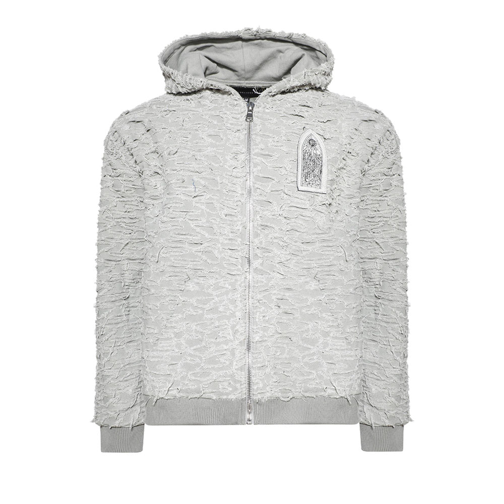 Who Decides War Husk Zip Up Hoodie 'Vintage Grey'
