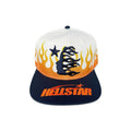 Hellstar Flame Vintage Snapback Hat Cream/Navy