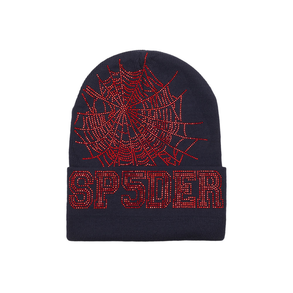 Sp5der Web Beanie Navy/Red