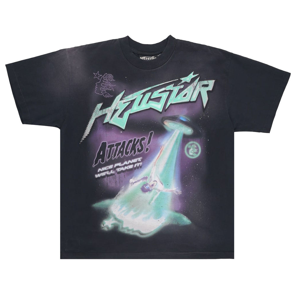 Hellstar Attacks T-Shirt 'Black/Green'