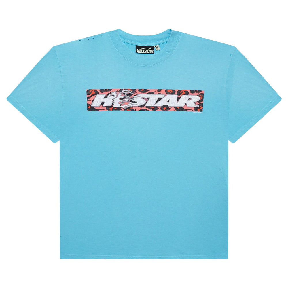 Hellstar box logo Tshirt Blue