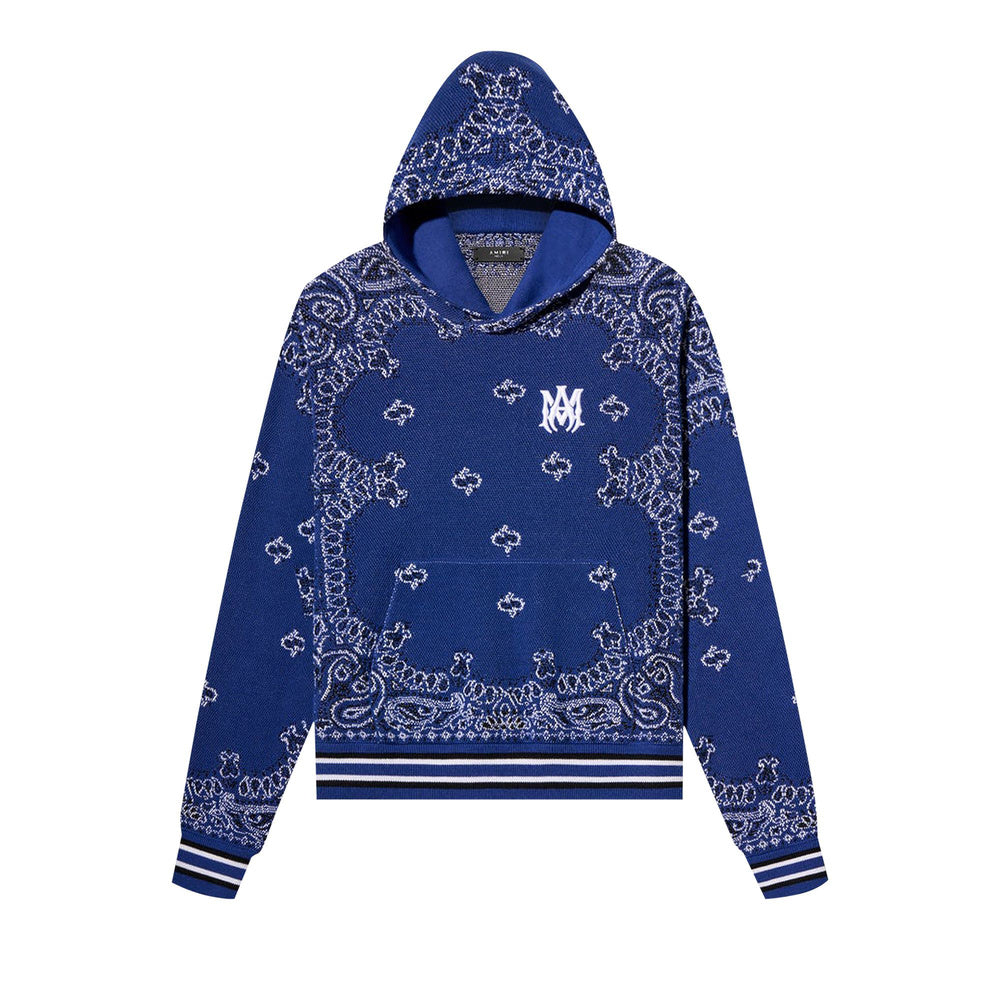 Amiri Bandana Basketball Hoodie 'Blue/Black'