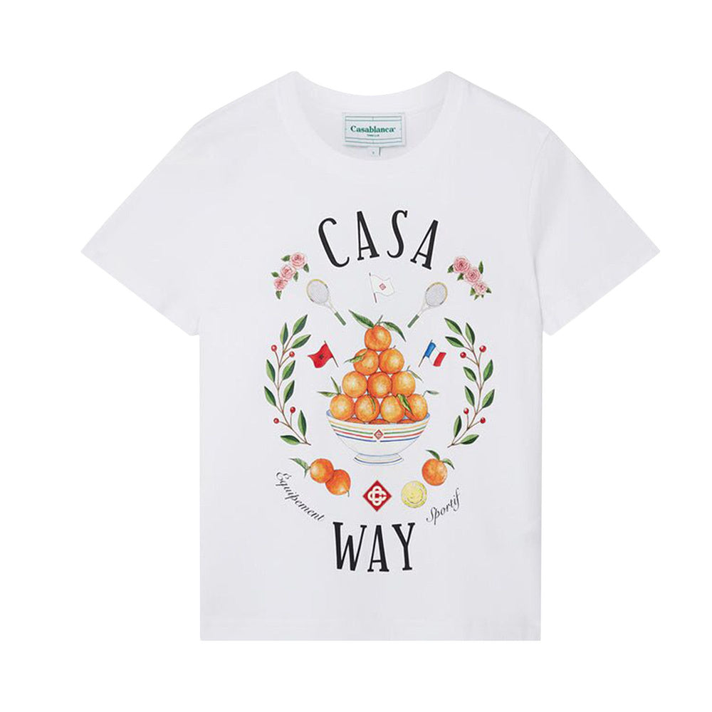 Casablanca Casa Way Printed Fitted T-Shirt 'White