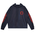 Chrome Hearts Horseshoe Floral Hoodie 'Navy/Red'