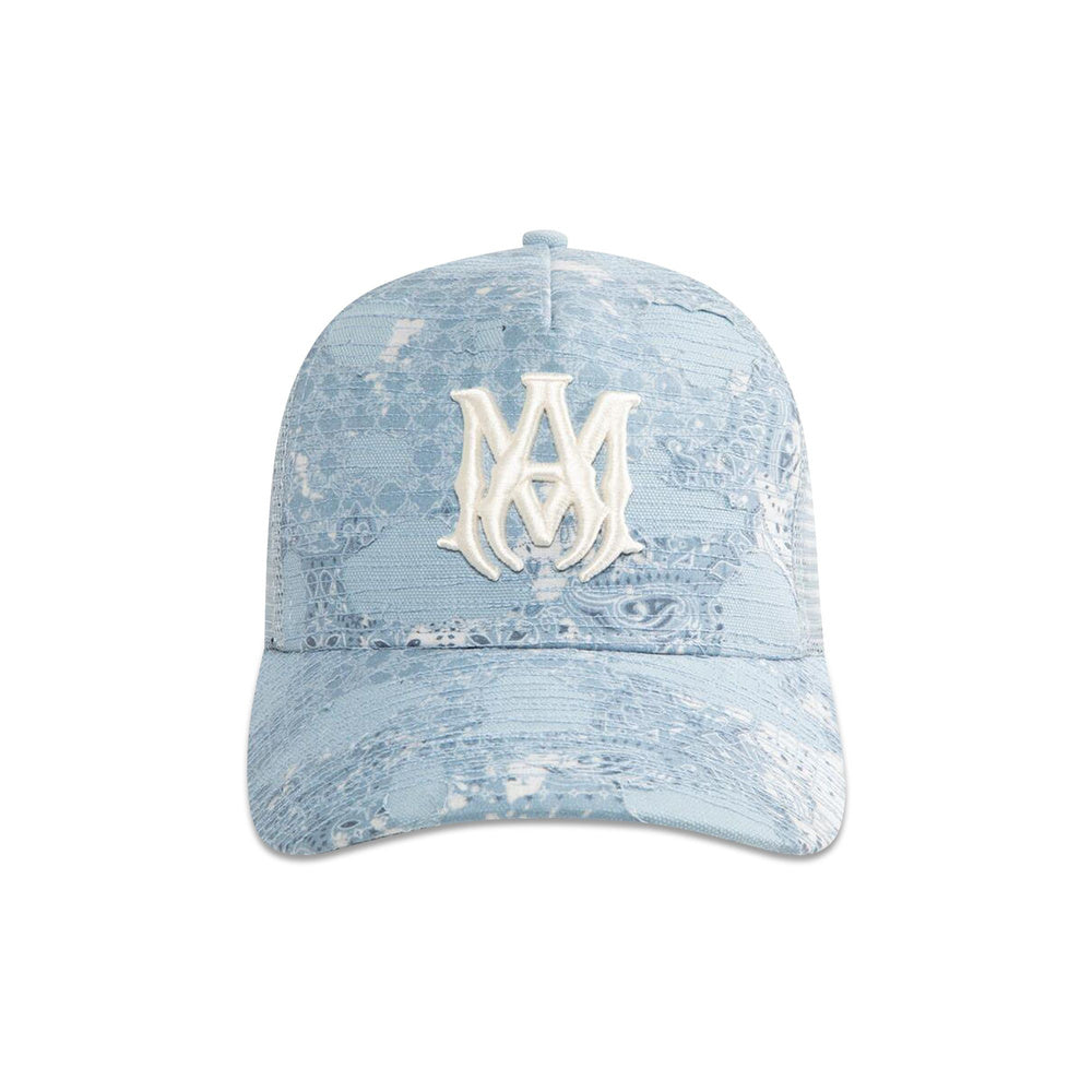 Amiri Bandana Repair Trucker Hat Ashley Blue