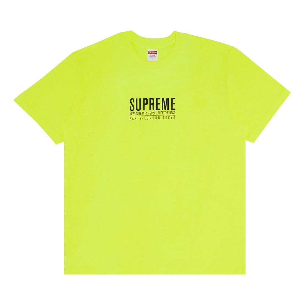 Supreme Paris Tee 'Fluorescent Yellow'