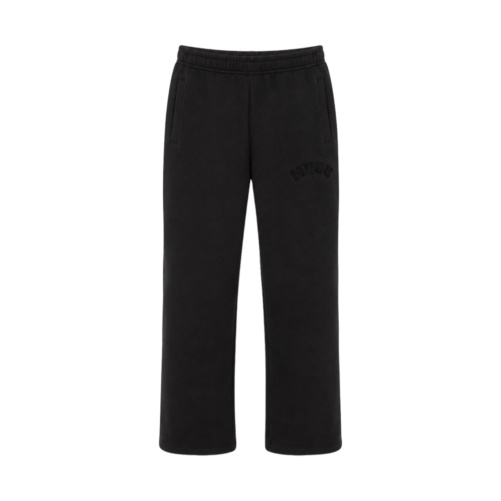 CBM Heavyweight Chenille Straight Joggers Coal Black
