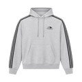 CBM French Terry Striped Hoodie Sports Grey
