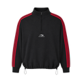 CBM French Terry Striped Quarter Zip Redline