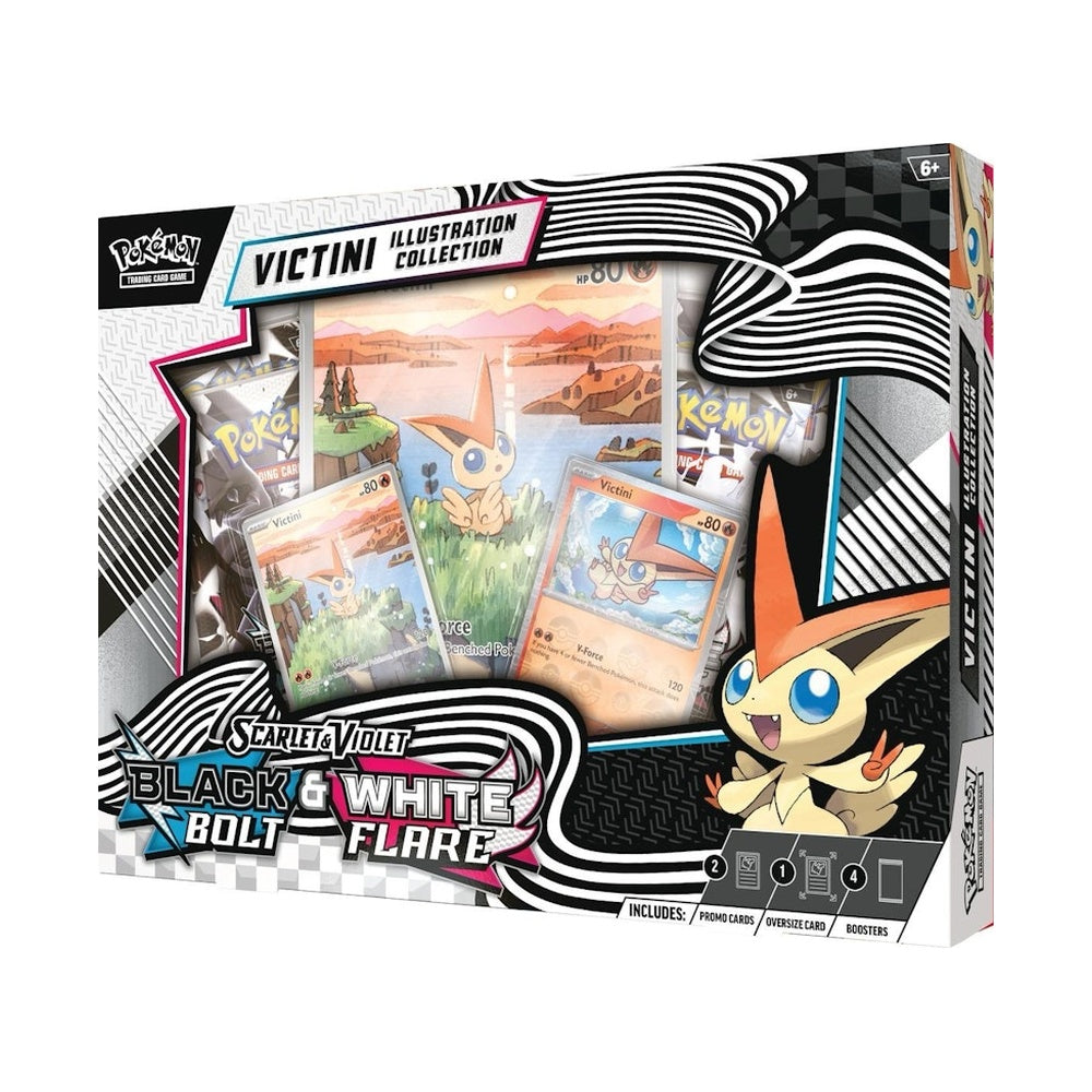 Pokémon Scarlet & Violet Black Bolt/White Flare Unova Victini Illustration Poster Collection Box