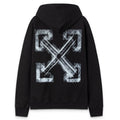 Off-White Logo Pattern Arrow Printed Hoodie Black