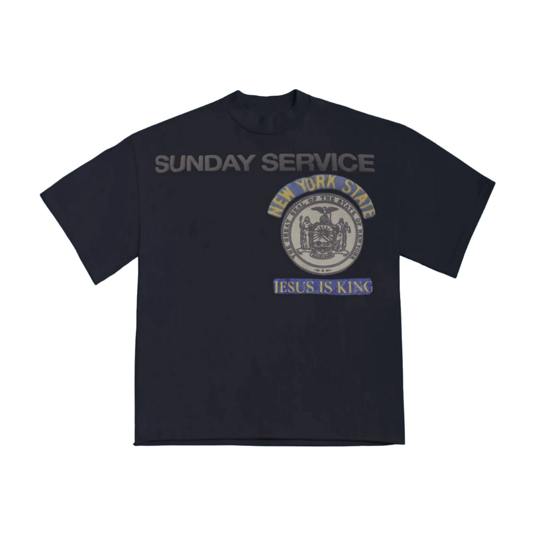 Kanye West Sunday Service New York I T Shirt Navy