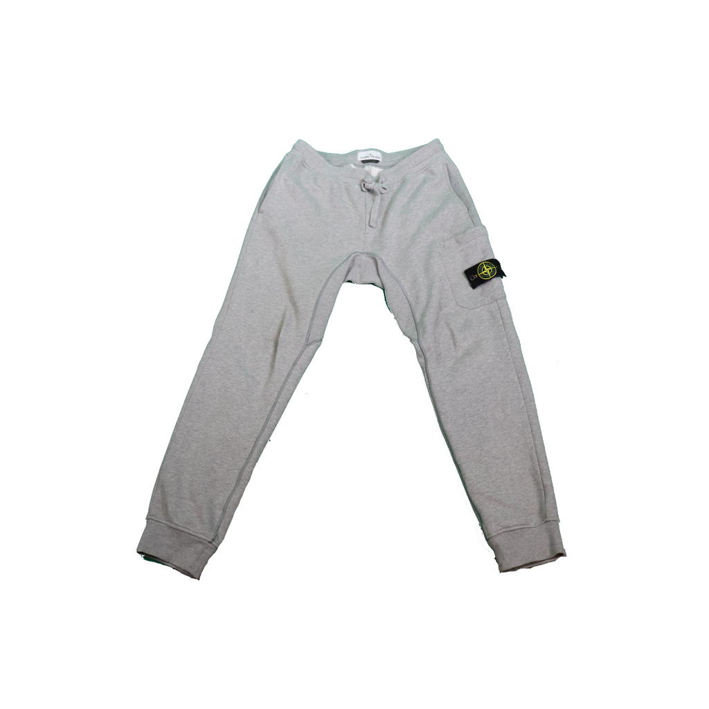 STONE ISLAND Garment Dyed Slim Sweatpants - Grey