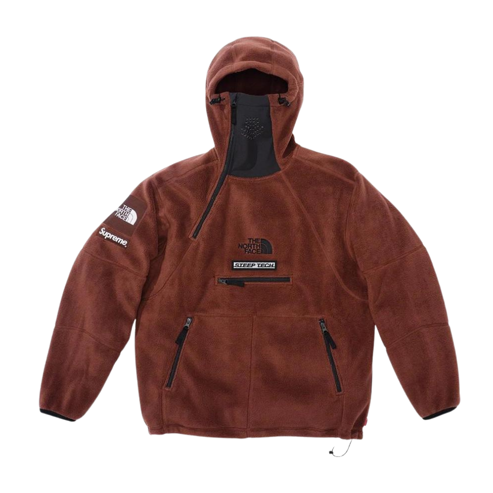 Supreme The North Face Steep Tech Fleece Pullover Brown