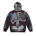 Travis Scott Cactus Jack For Fragment Skeleton Graffiti Sweat à capuche zippé 