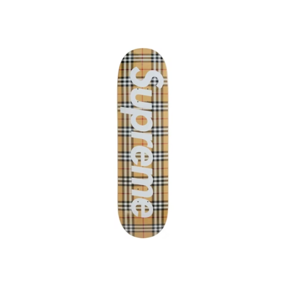 Plateau de skateboard Supreme Burberry Beige