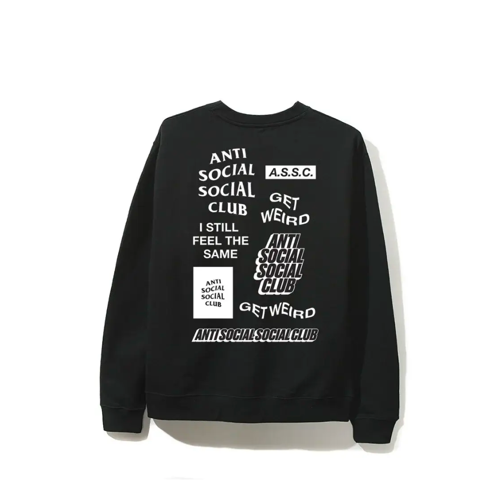 Anti Social Social Club Blanc Logo Bukake Noir Manches Longues