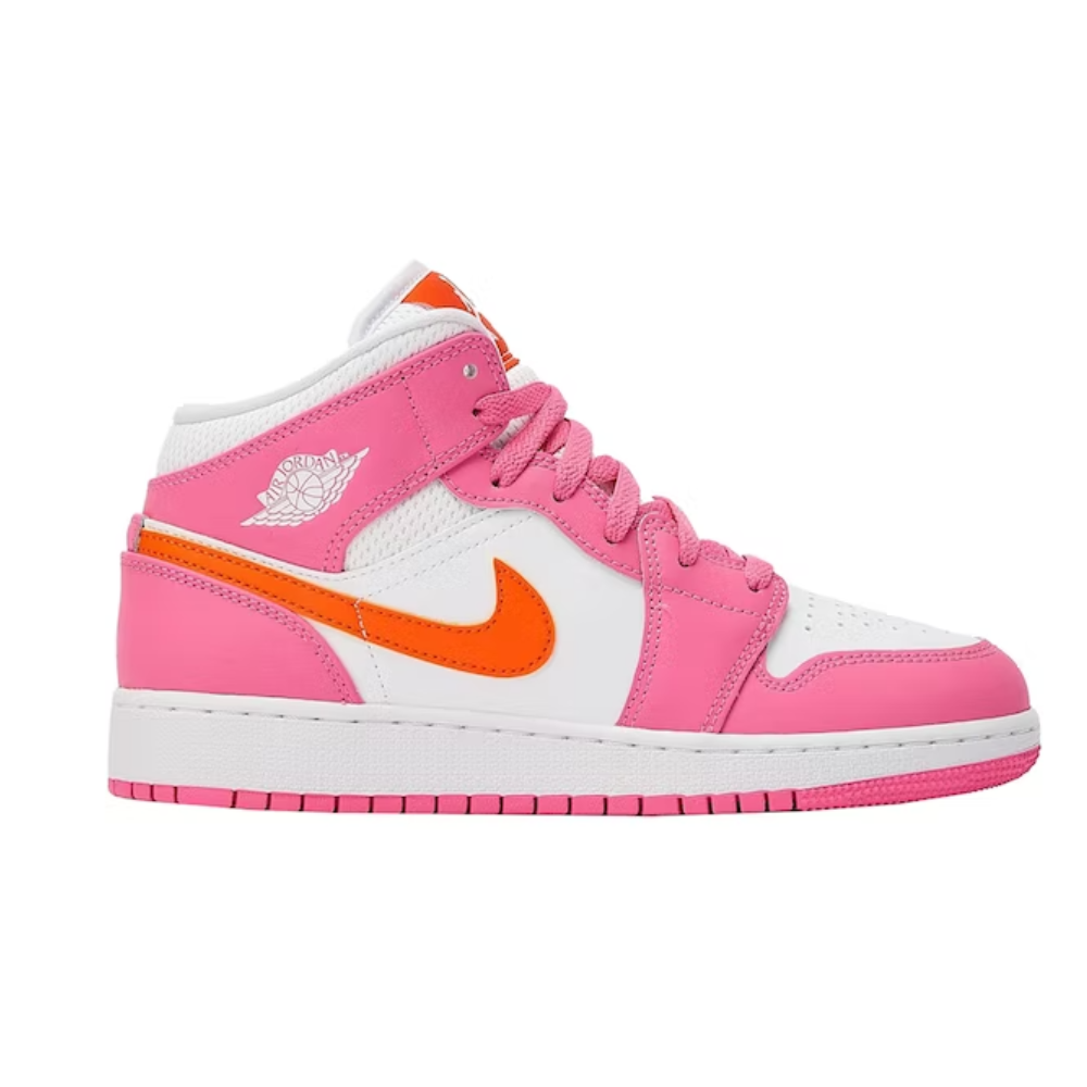 Jordan 1 Mid Pinksicle Sécurité Orange (GS)