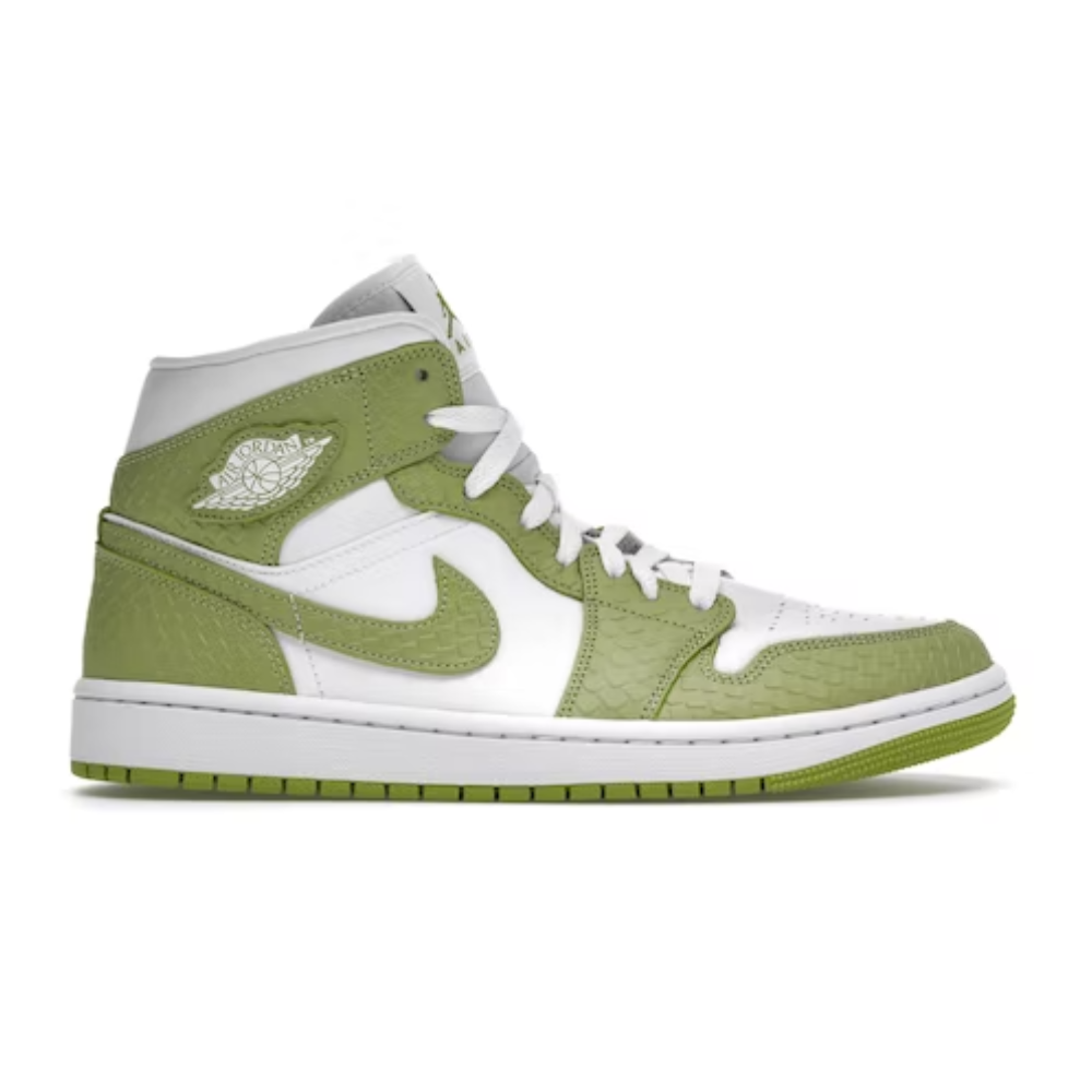 Jordan 1 Mid Green Python (Women's)
